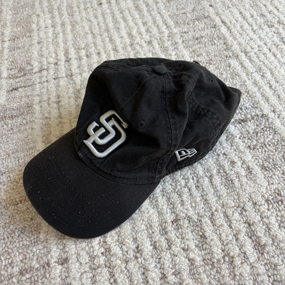 New Era 9TWENTY San Diego Padres Hat Black Adjustable Strapback MLB Baseball Cap